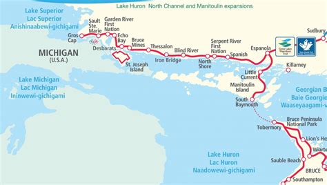 lake huron north channel map.